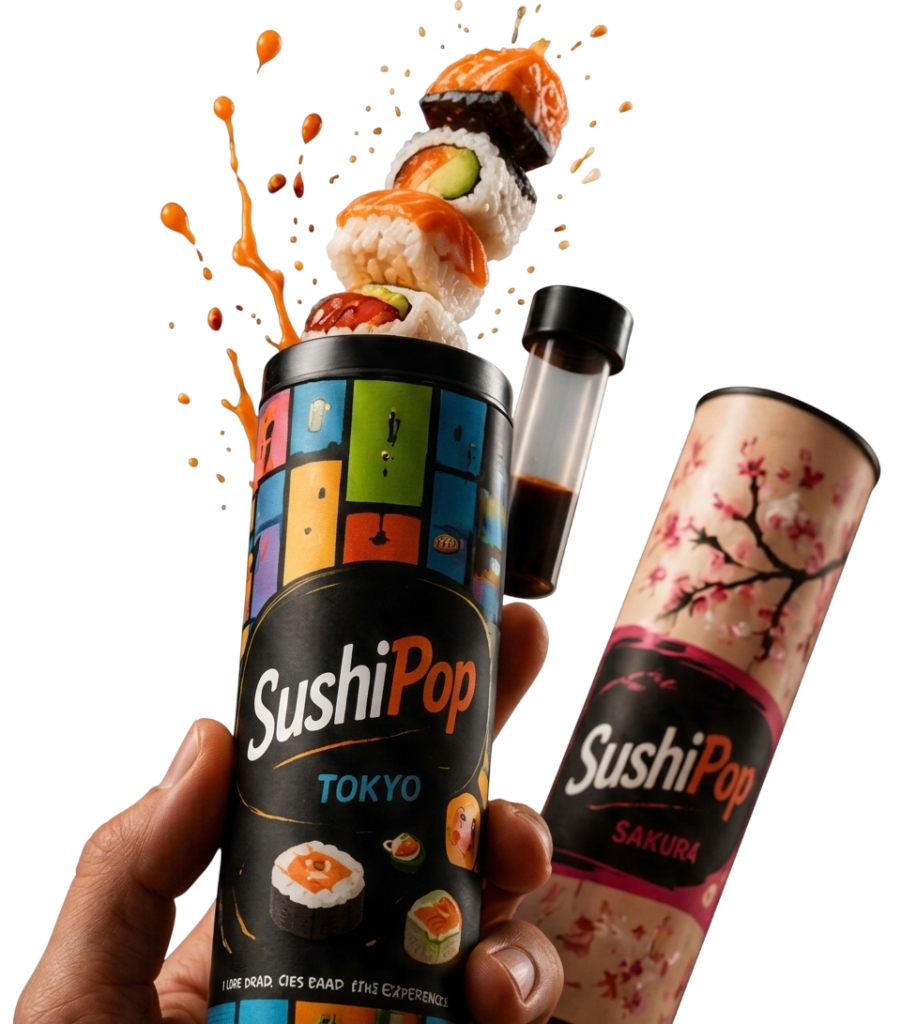 Sushi Pop — tubo push-up para sushi — Virapak